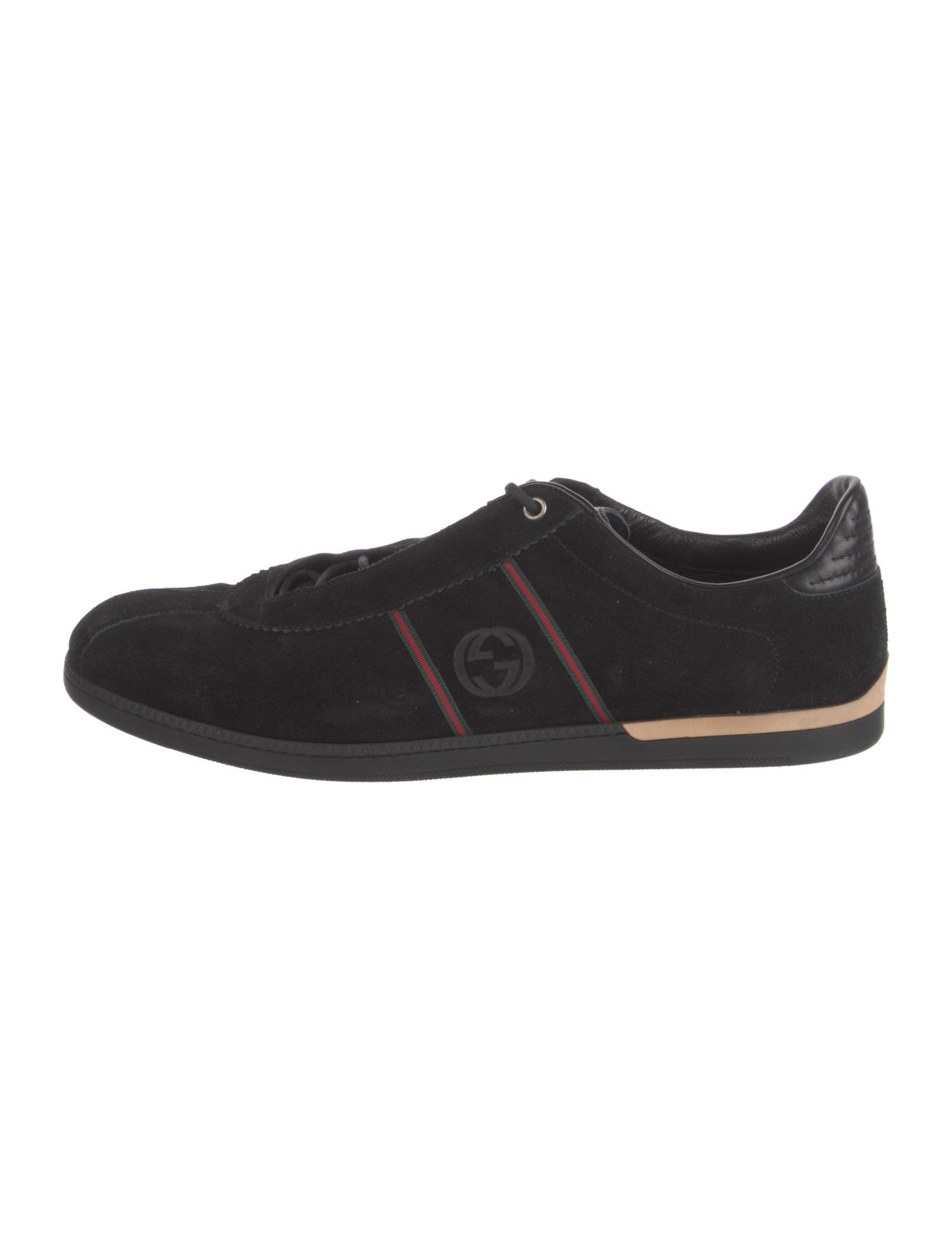 Gucci Web Accent Suede Sneakers